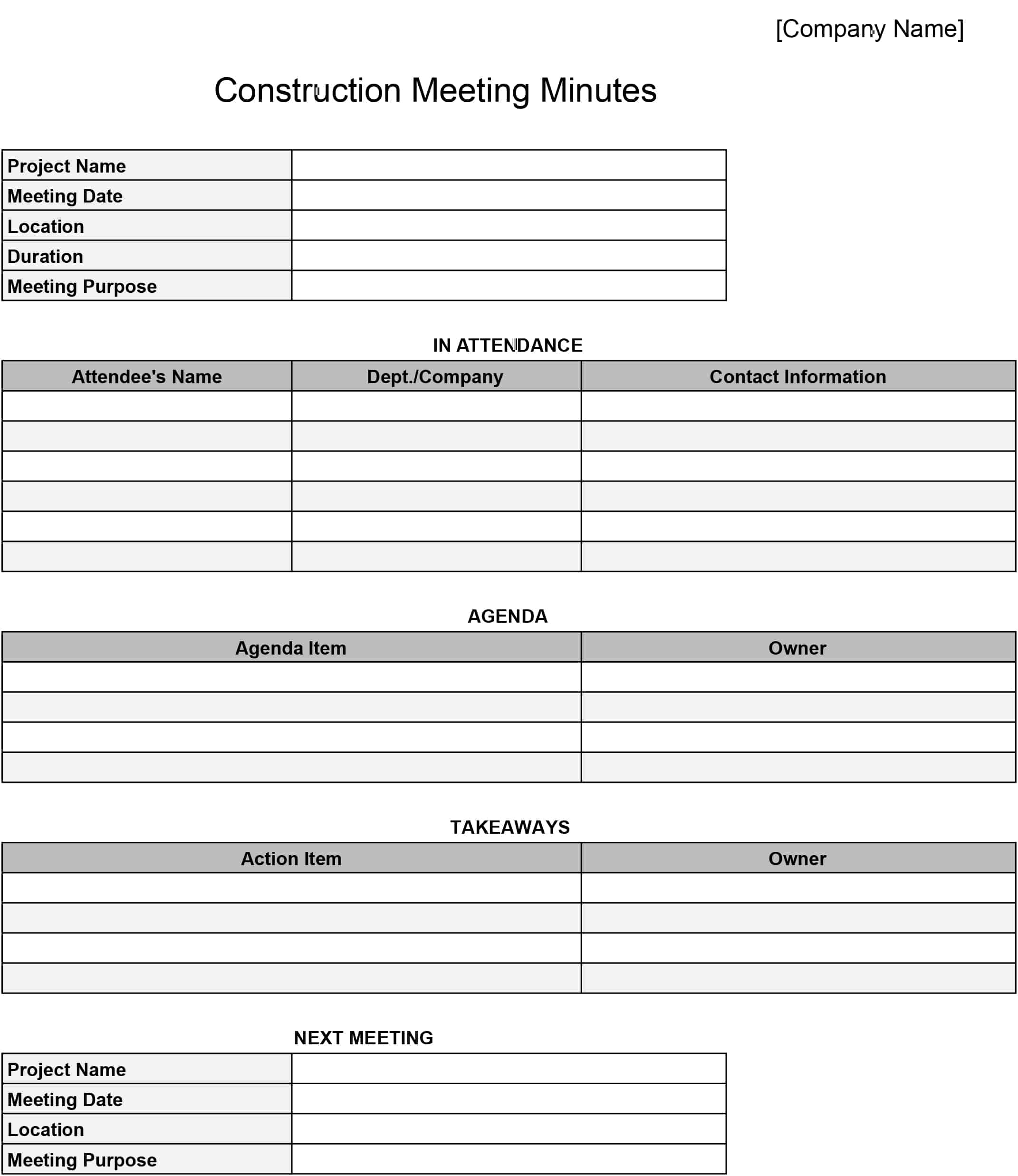 Free Meeting Agenda Templates (20) - PDF